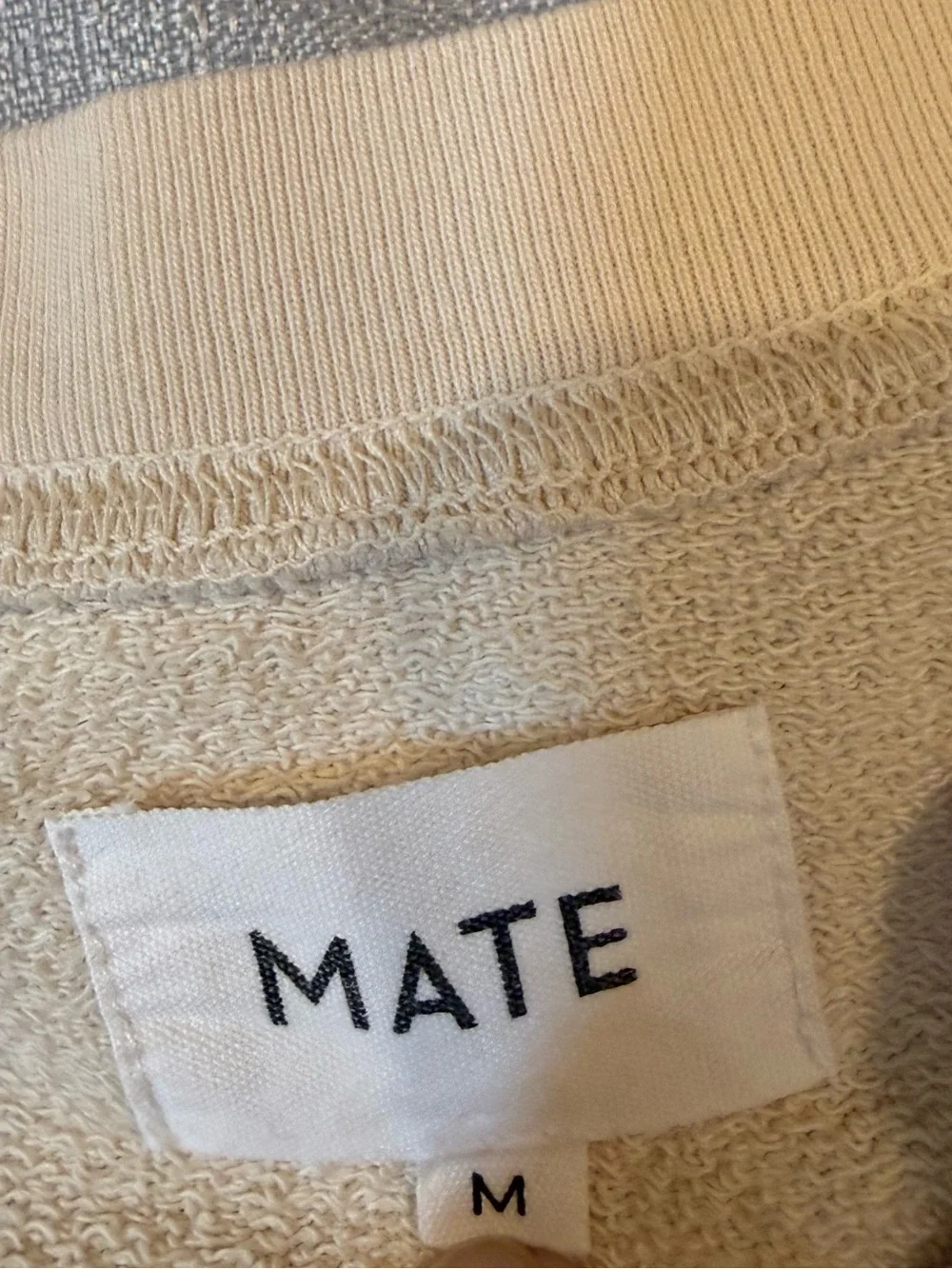 MATE the Label Neutral Cream Pullover Sweatshirt